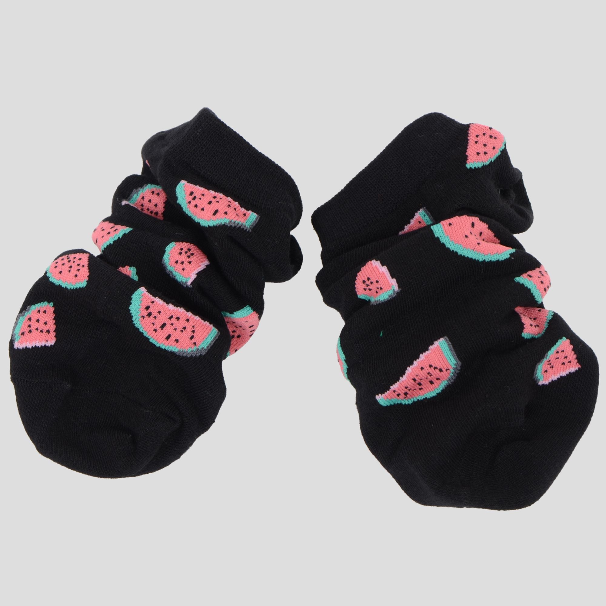 Anna-Kaci Women's  Fruit Print No Show Socks Breathable Cotton 6pk