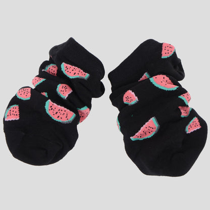 Anna-Kaci Women's  Fruit Print No Show Socks Breathable Cotton 6pk