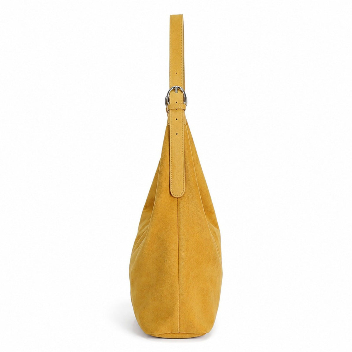 Faux Suede Slouchy Hobo Shoulder Bag