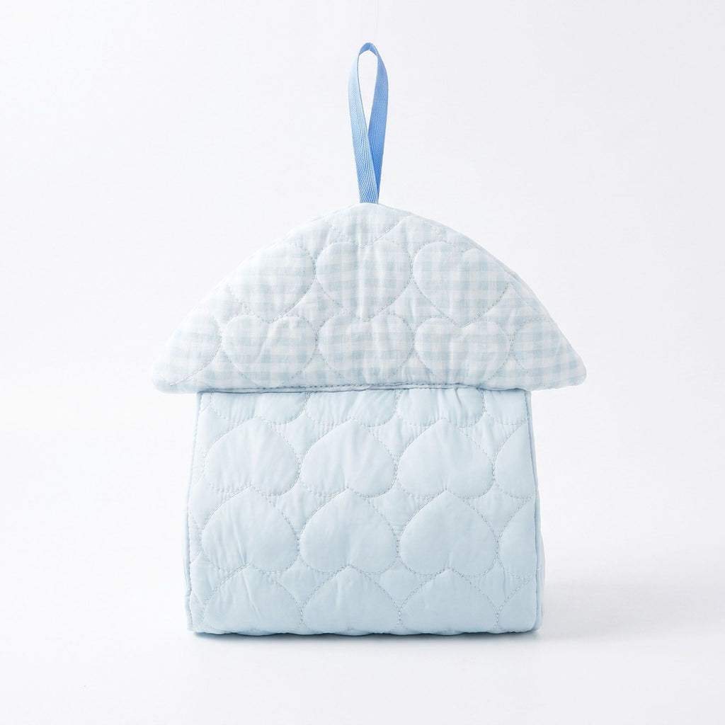 Quilted Hanging Tissue Holder with Heart Stitching