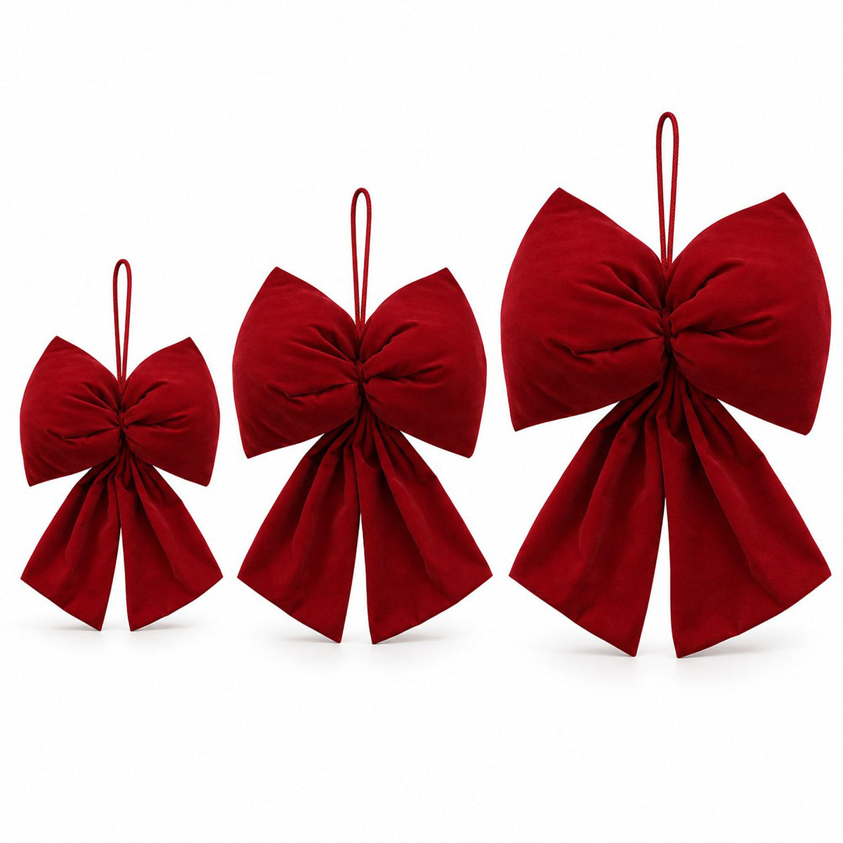 Velvet Bow Decoration for Trees Wreaths and Parties