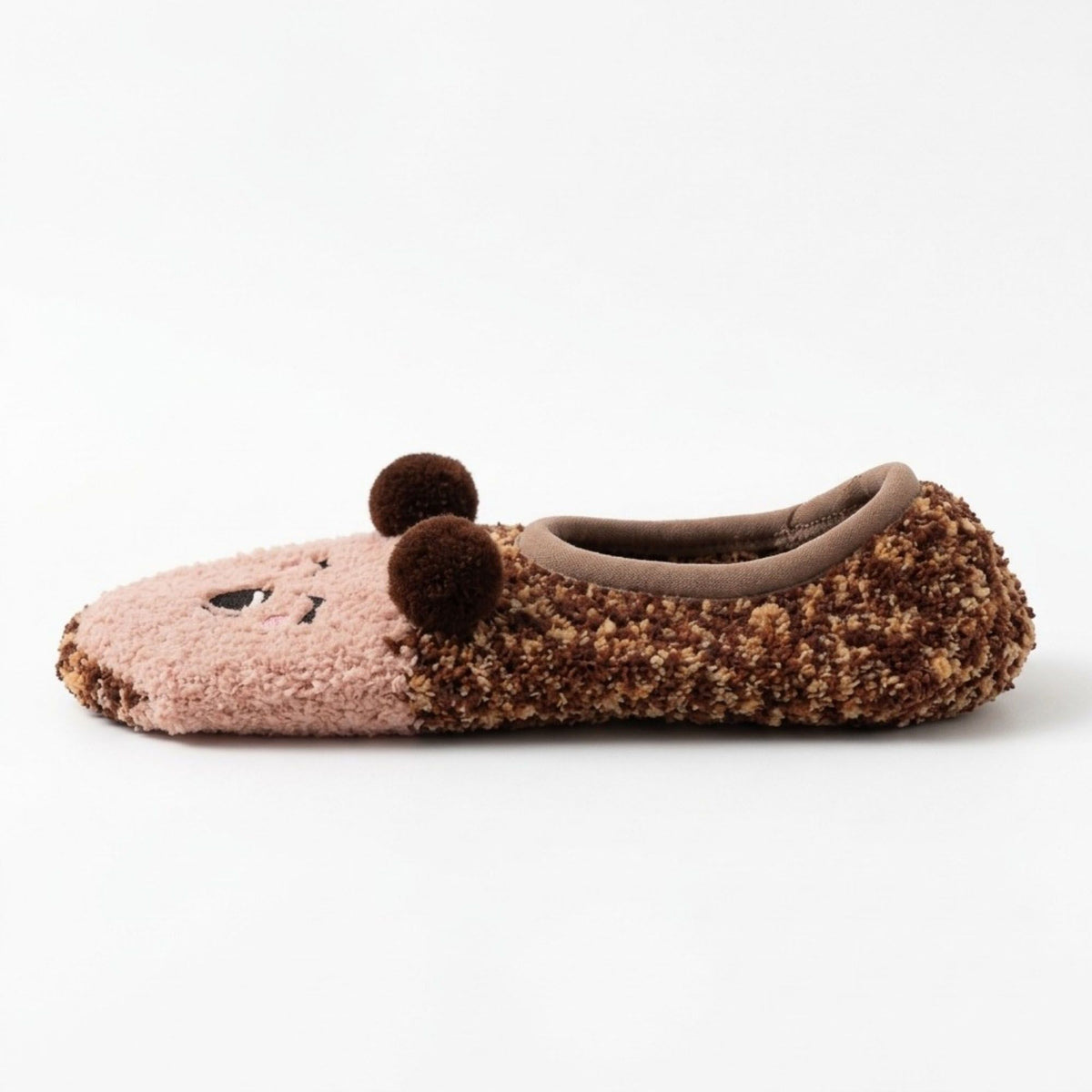 Fuzzy Bear Slipper Socks 2 Pair US 5-10.5
