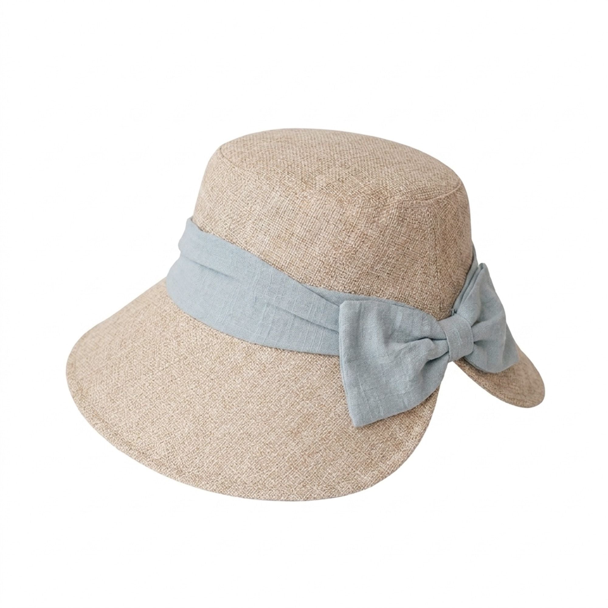 Wide Brim Sun Hat with Bow Accent