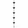 Black Lotus Rain Chain for Gutters