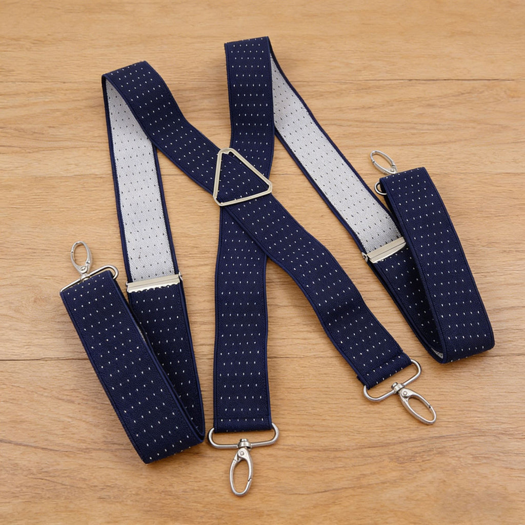 Anna-Kaci Men's Adjustable Suspenders 46in Elastic Suspenders with Clips for Formal & Casual Wear
