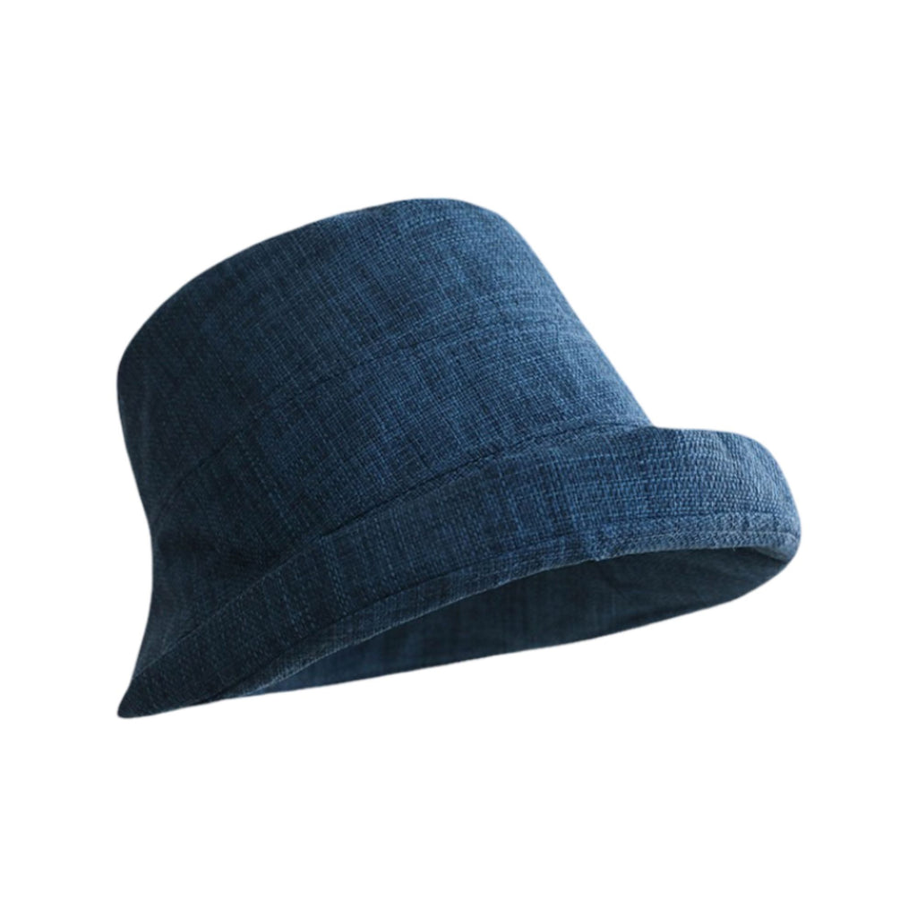 Solid Bucket Hat with Small Brim