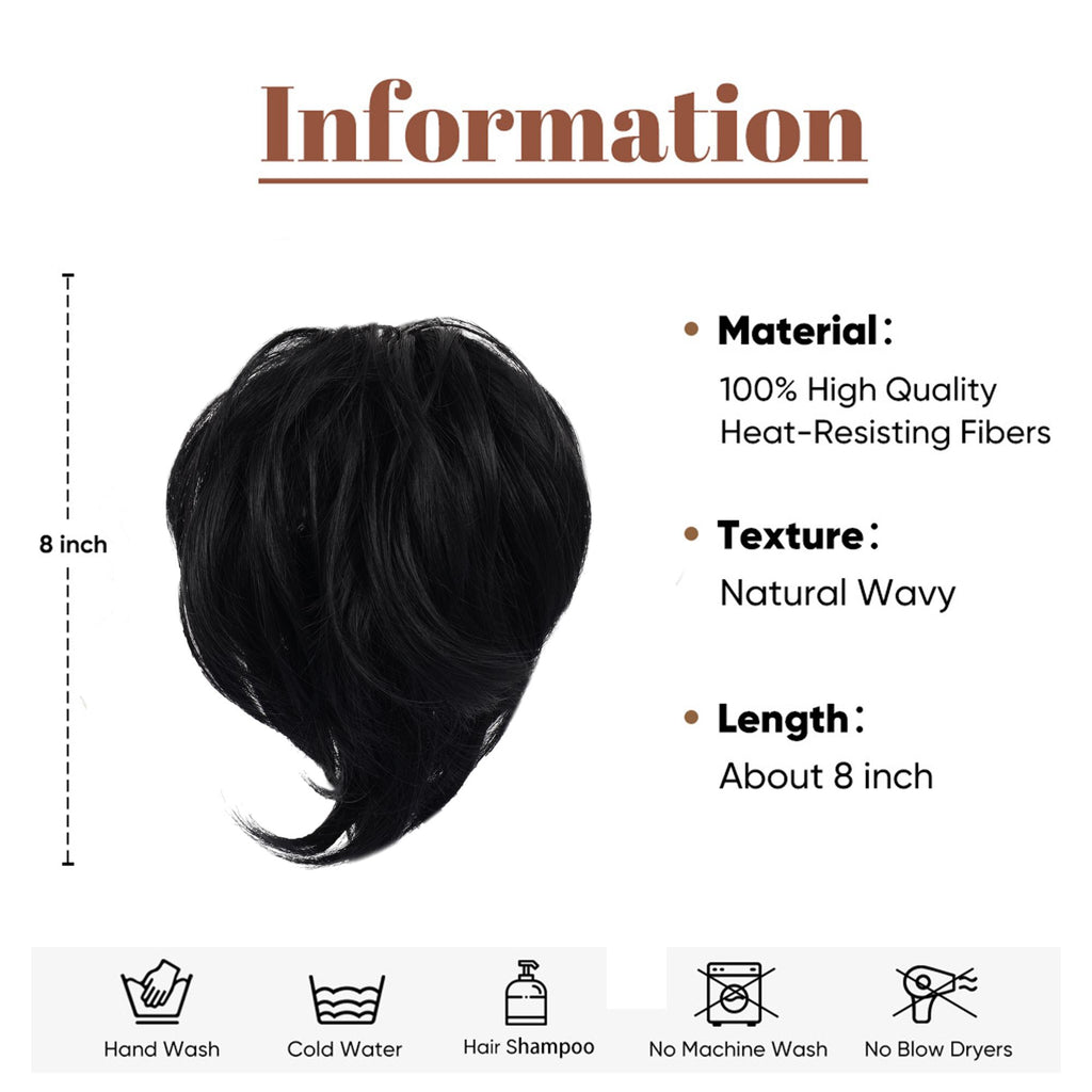 Tousled Layered Ponytail Fashion Hairpiece with Claw Clip Heat Resistant Synthetic Hair Natural Texture