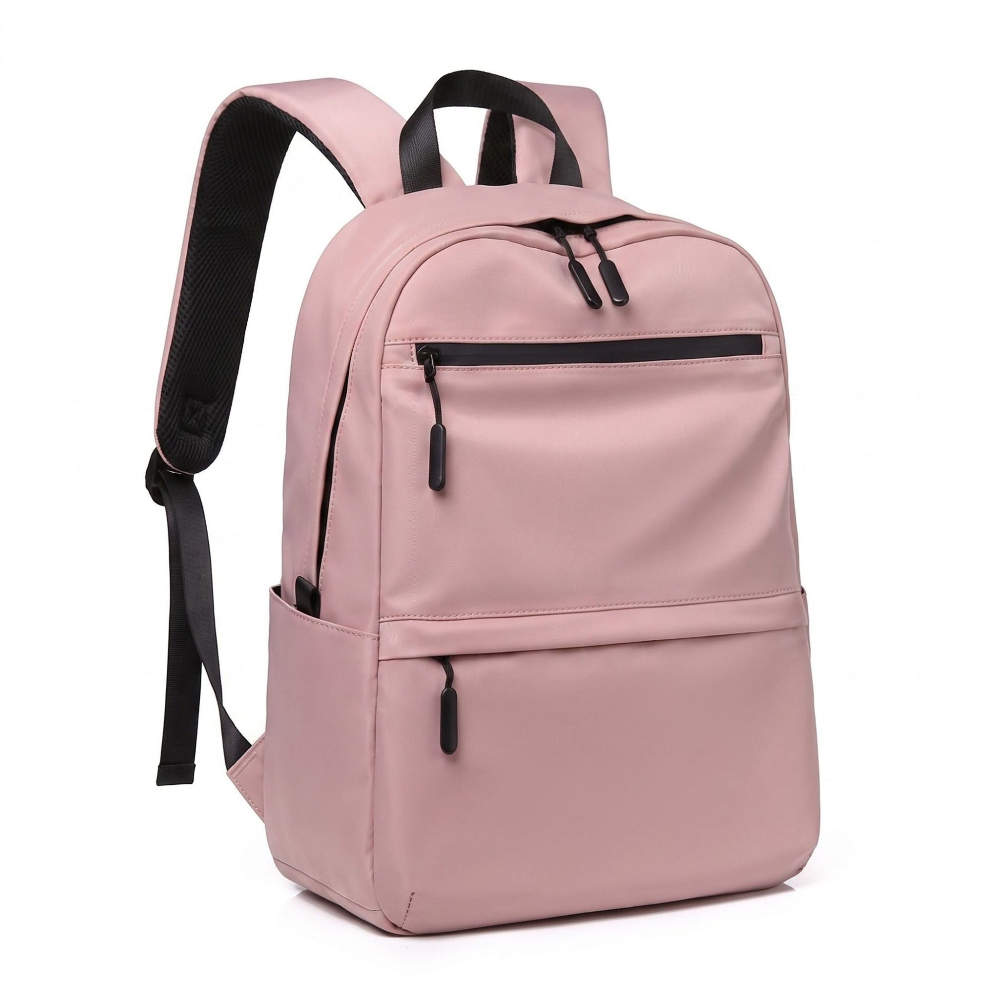 Multi-Pocket Commuter Backpack with Padded Shoulder Straps, Front Zip Pockets and Top Handle