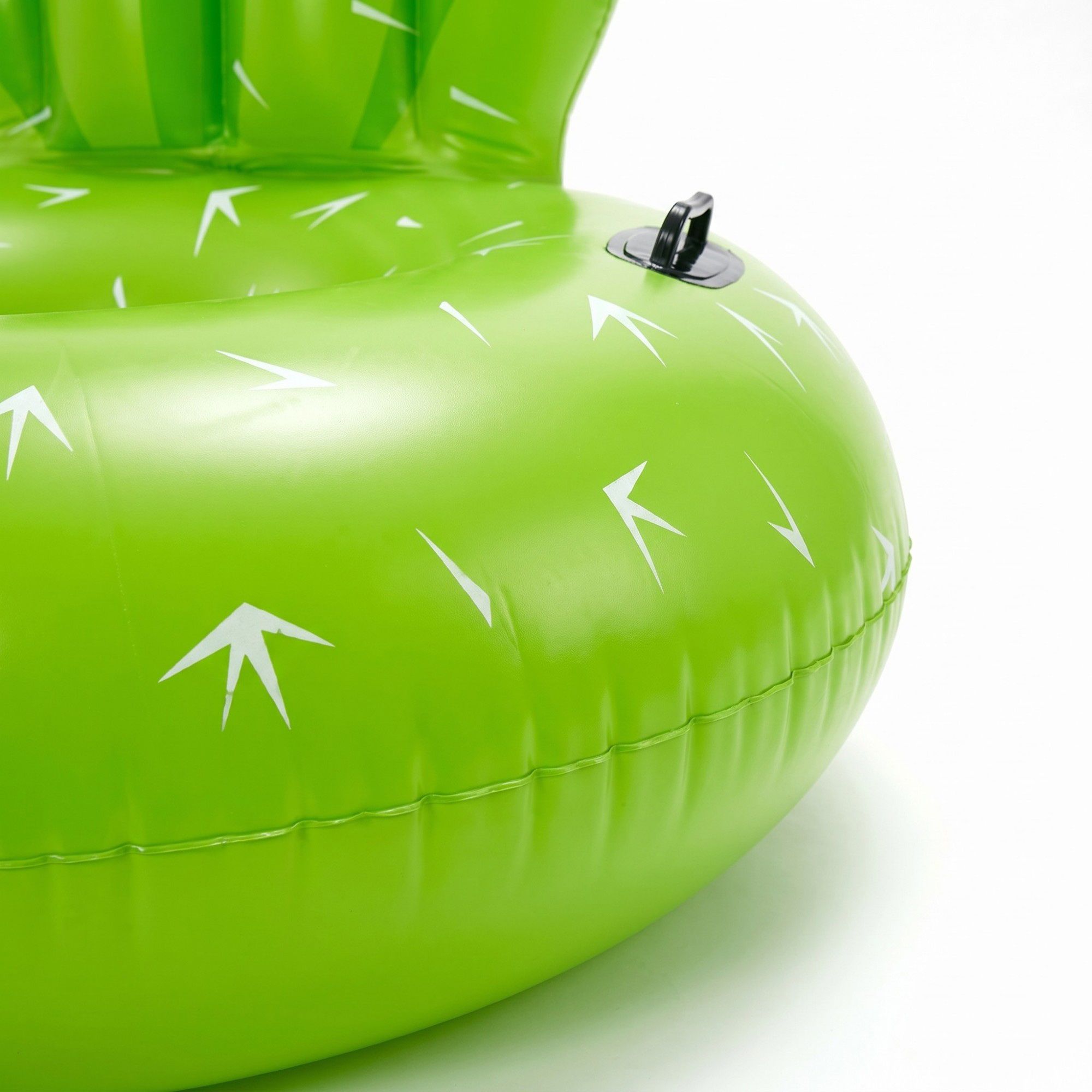 Inflatable Pool Float Chair with Backrest Cup Holder Durable PVC Water Lounge Float for Pool Beach Lake 43.3x43.3x25.5in