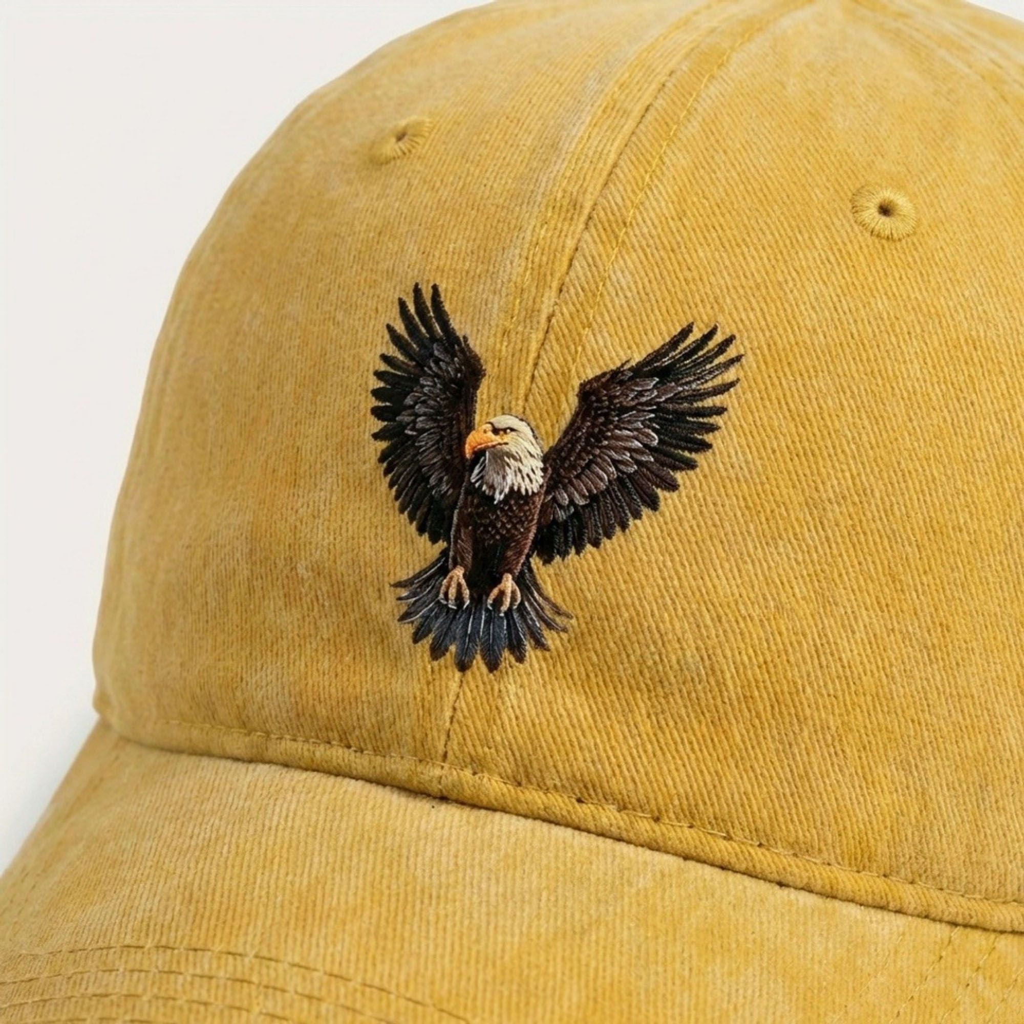 Anna-Kaci Women's Cotton Baseball Cap with Eagle Embroidery Adjustable Strap Casual Everyday Hat