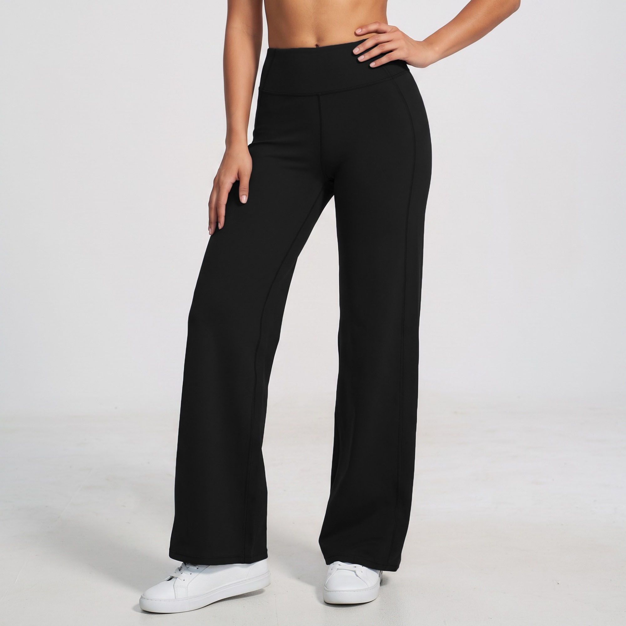 High Waist Wide Leg Yoga Pants Stretch Workout Pants