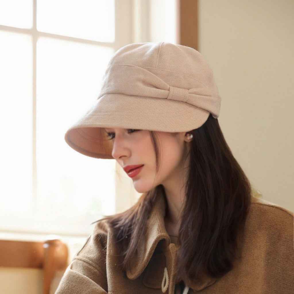 Anna-Kaci Women's Wide Brim Bucket Hat with Side Bow Detail and Structured Crown