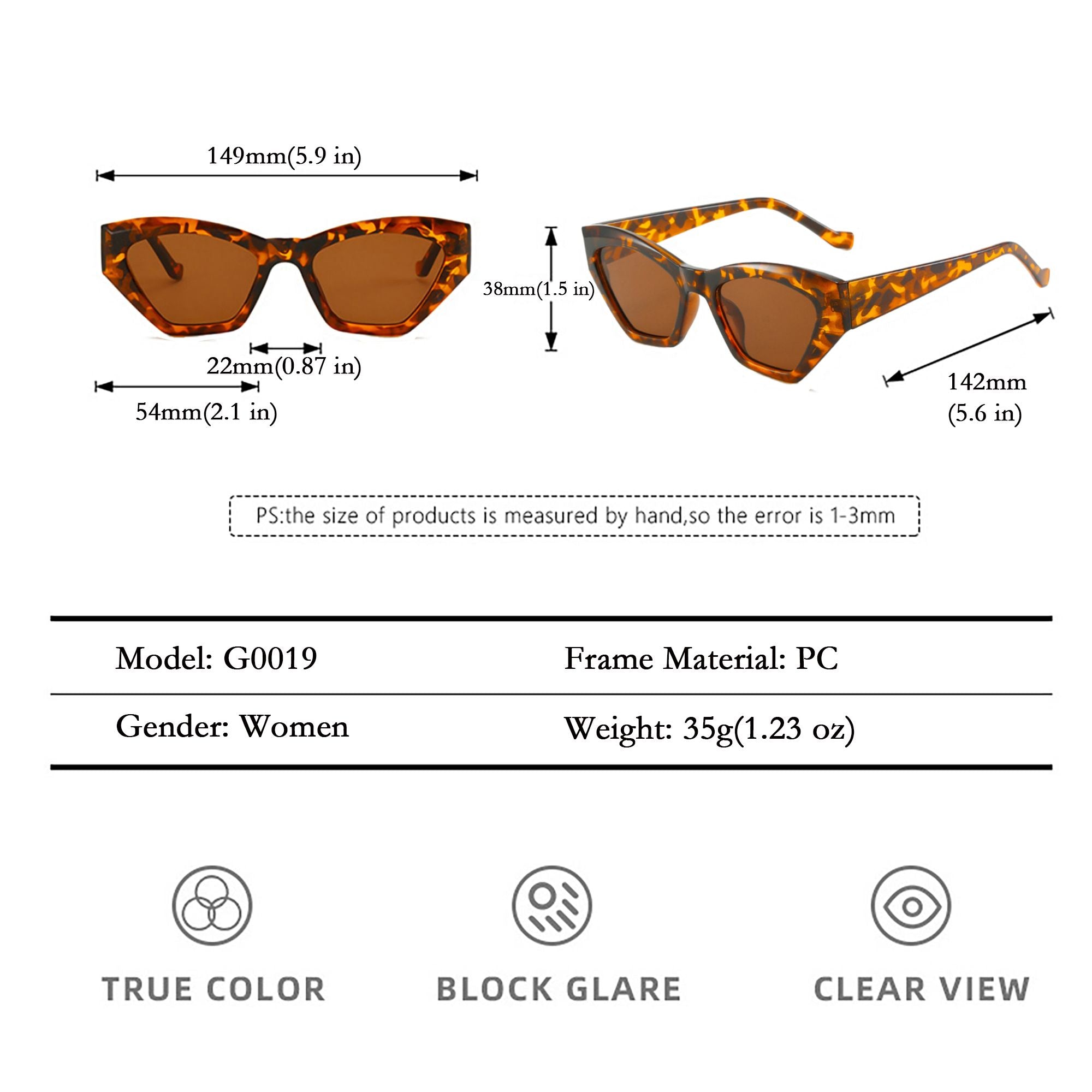 Anna-Kaci Chic Geometric Women's Sunglasses UV400 Protection