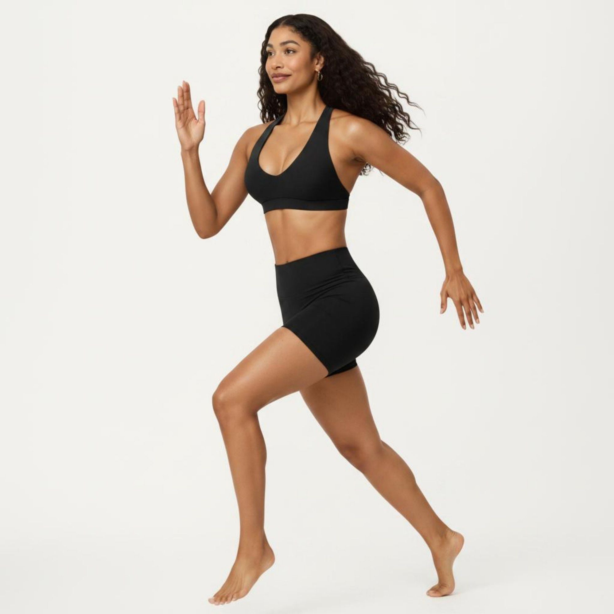 Anna-Kaci Active Women's Racerback Sports Bra with Scoop Neck and Open Back Cutout Design