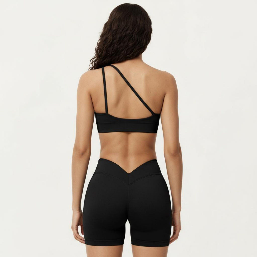 Anna-Kaci Active Women's One Shoulder Sports Bra with Asymmetric Strap and Smooth Stretch Fit