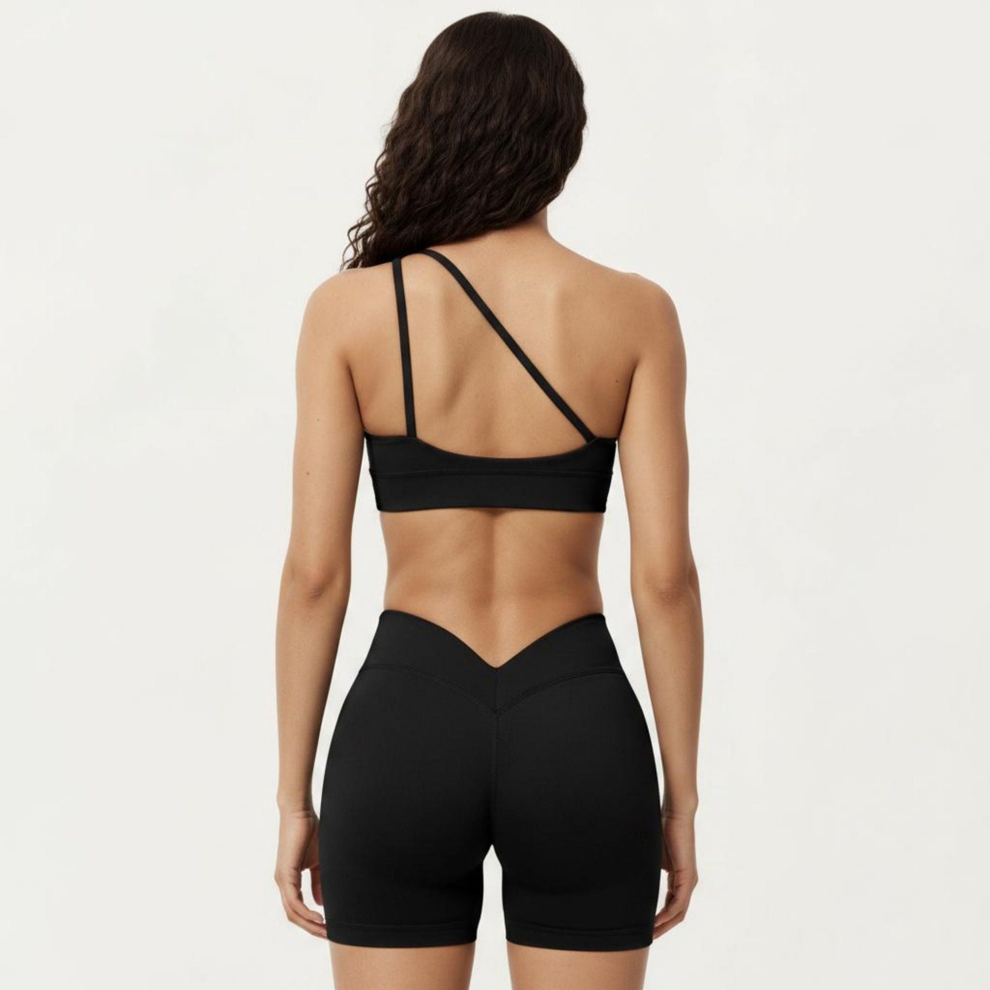 Anna-Kaci Active Women's One Shoulder Sports Bra with Asymmetric Strap and Smooth Stretch Fit