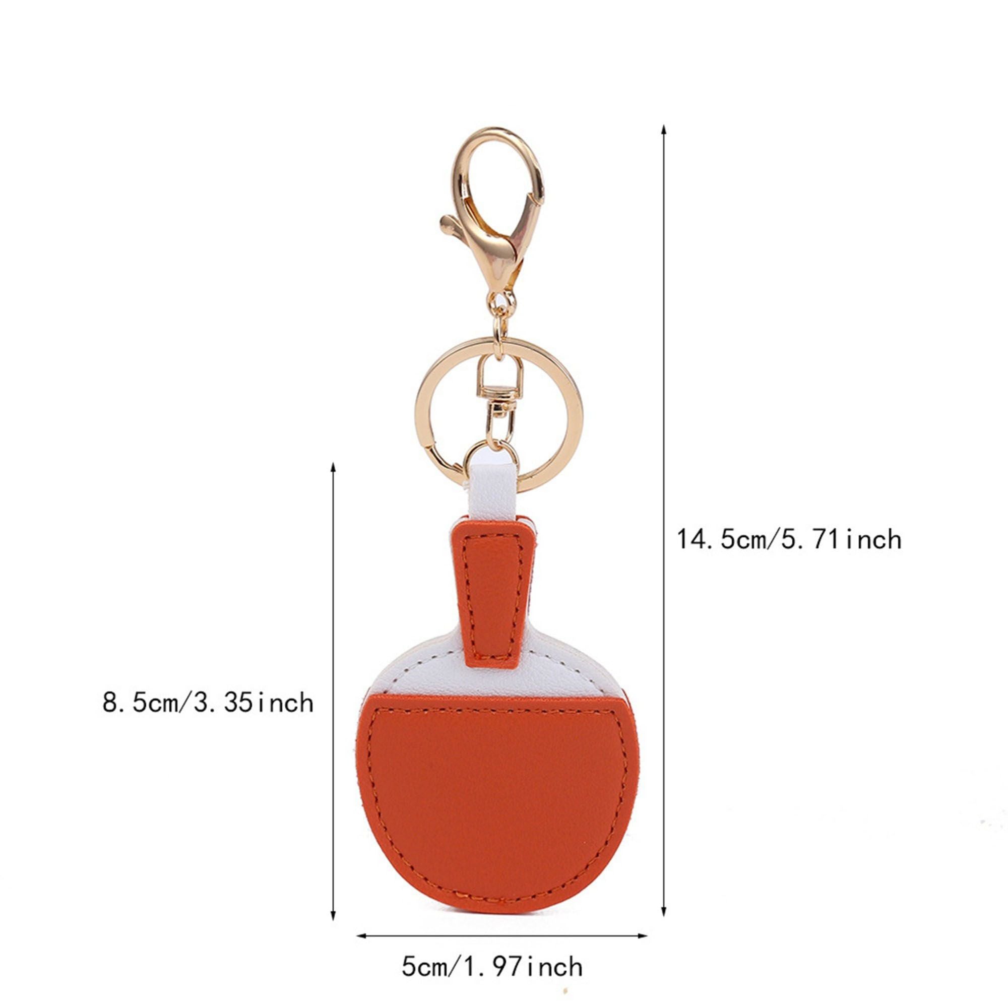 2-Piece Womens Padded Bag Charm with Hanging Strap and Stitched Detail
