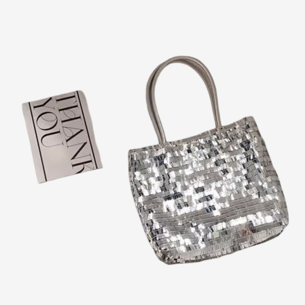 Sequined Mini Handbag Small Square Crossbody Bag for Women