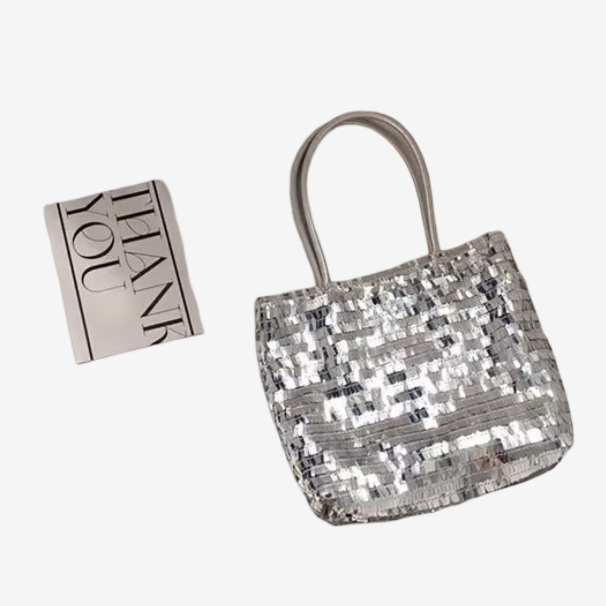 Sequined Mini Handbag Small Square Crossbody Bag for Women