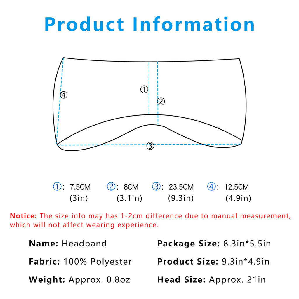 Anna-Kaci Winter Fleece Headband Moisture-Wicking for Running Sports Workouts Cold Weather Ear Warmer Unisex
