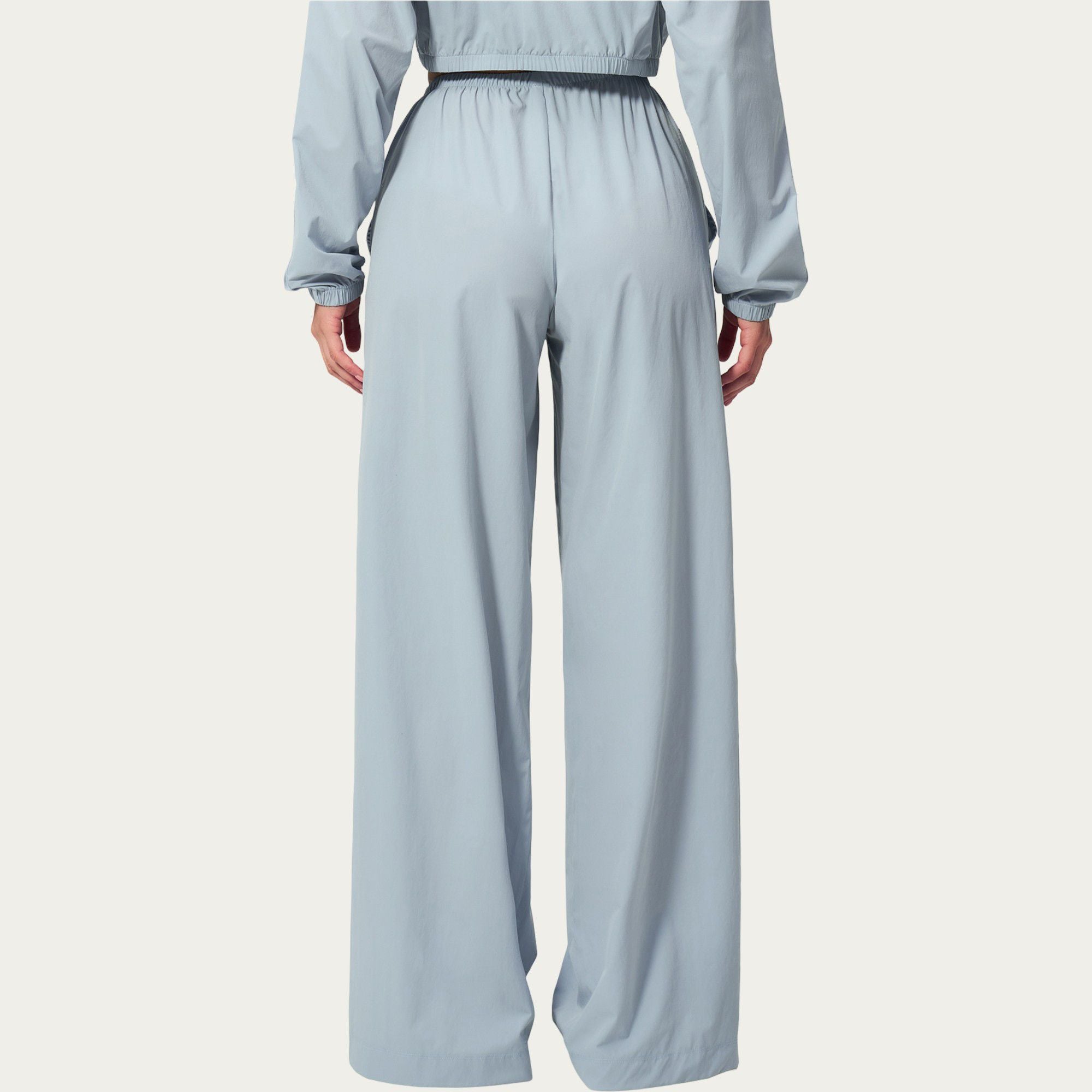 Anna-Kaci Active Women's Wide Leg Lounge Pants with Elastic Waistband and Relaxed Draped Fit