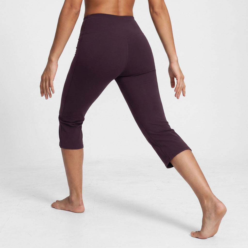 High Waist Cropped Flare Yoga Pants Fitted Capri Workout Leggings for Dance and Athleisure