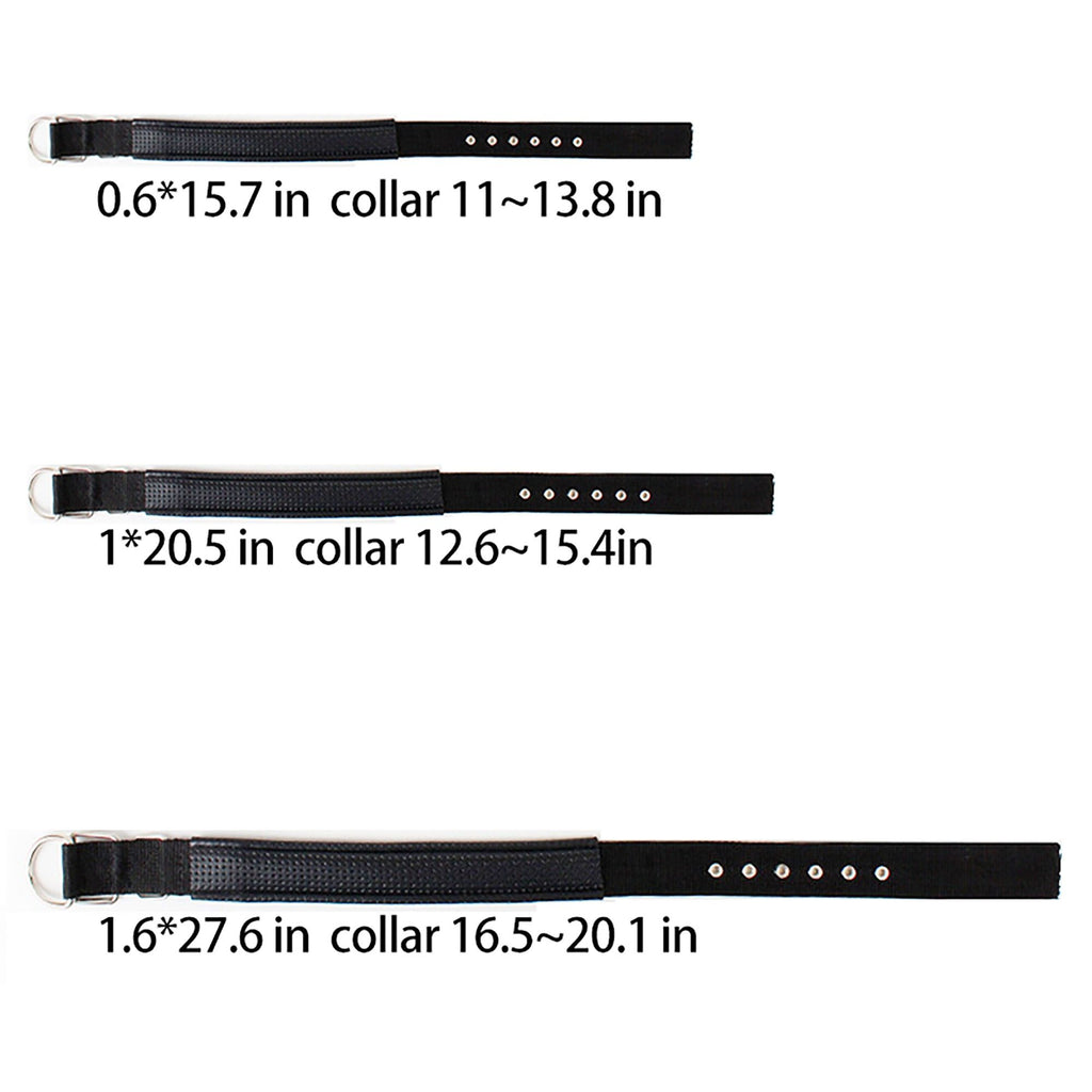Padded Dog Collar Adjustable Nylon Pet Collar with Metal Buckle Soft Lining