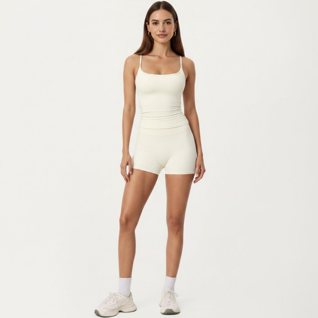 Anna-Kaci Active Women's Spaghetti Strap Active Cami Top with Square Neck and Smooth Stretch Fit