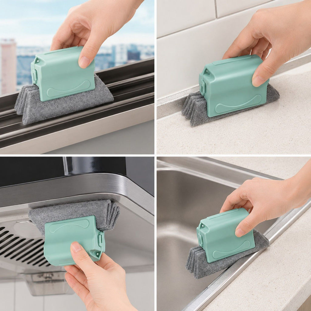 10-Piece Handheld Microfiber Cleaning Pad Tool for Window Tracks, Sinks and Kitchen Surfaces