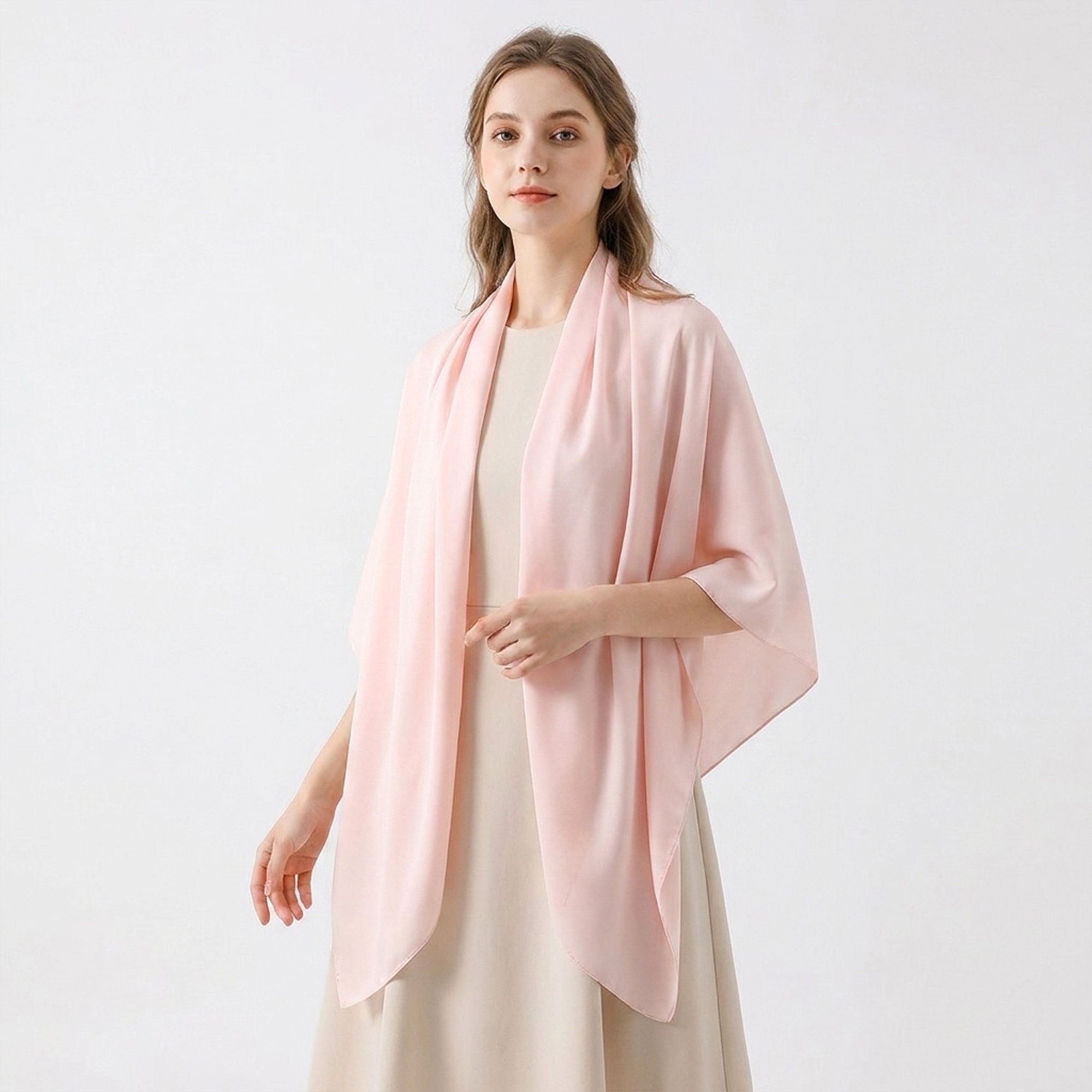Oversized Square Scarf Wrap Shawl for Everyday Layering 55*55 Inches
