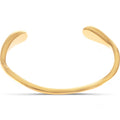 Women's Minimalist Gold Tone Open Cuff Fashion Bracelet Smooth Sleek Design