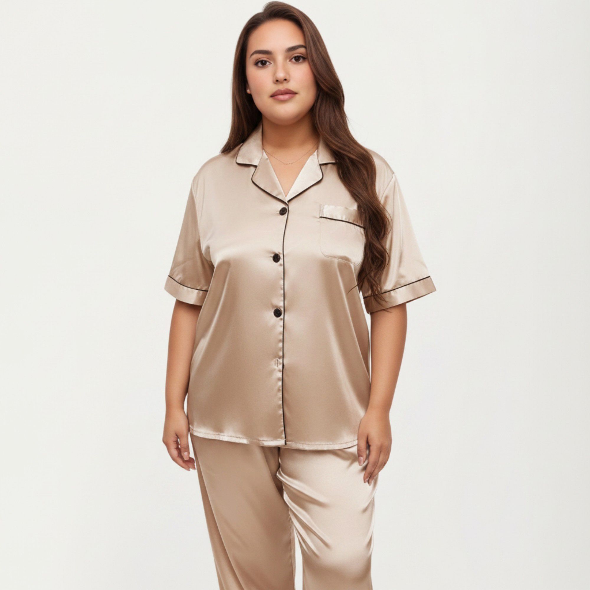 Anna-Kaci Lounge Women's Plus Size 2-Piece Floral Kimono Robe Set with Short Sleeve Open Front Longline Cover Up and Matching Inner Dress