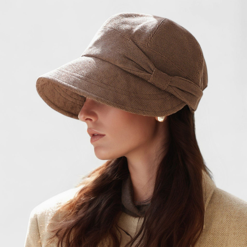 Anna-Kaci Women's Wide Brim Bucket Hat with Side Bow Detail and Structured Crown