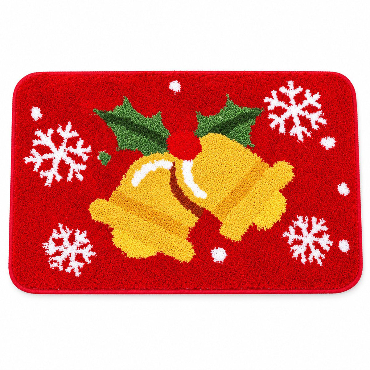 Christmas Icon Tufted Bath Rug with Nonslip Backing 15.7 x 23.6 in