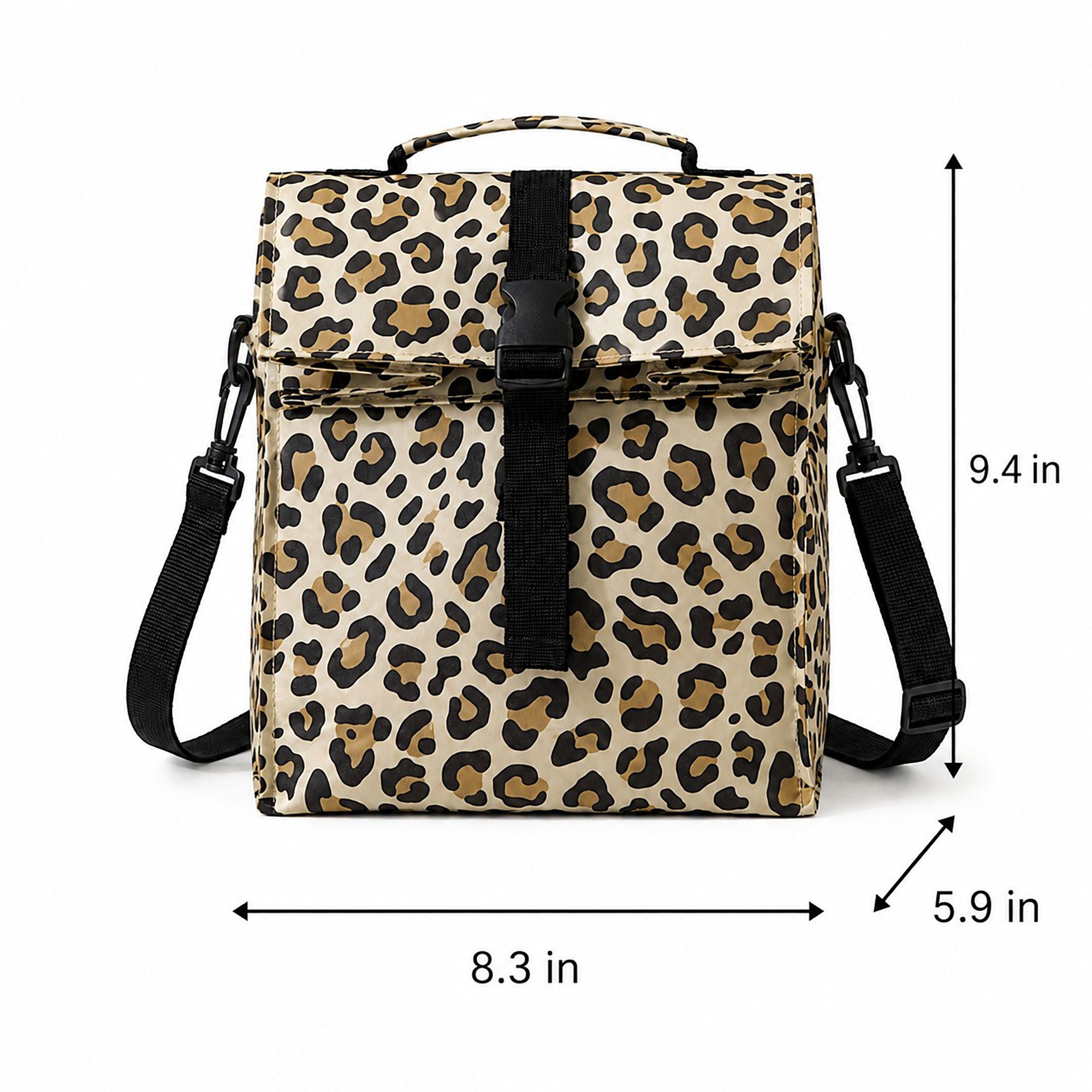 Insulated Lunch Backpack with Buckle Flap and Top Handle