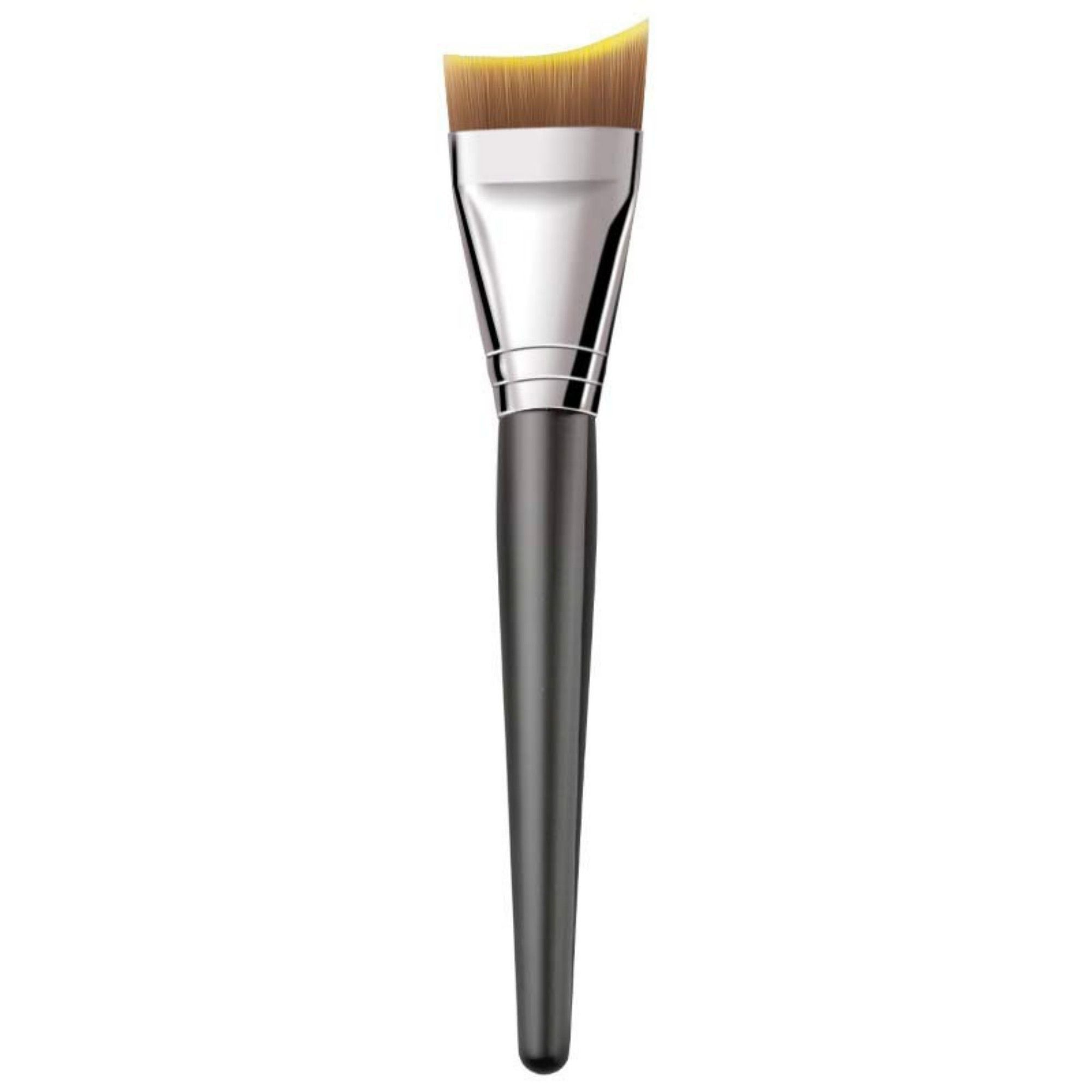 2 Piece Angled Makeup Brush Set with Firm Synthetic Bristles for Foundation Contour and Precision Face Makeup