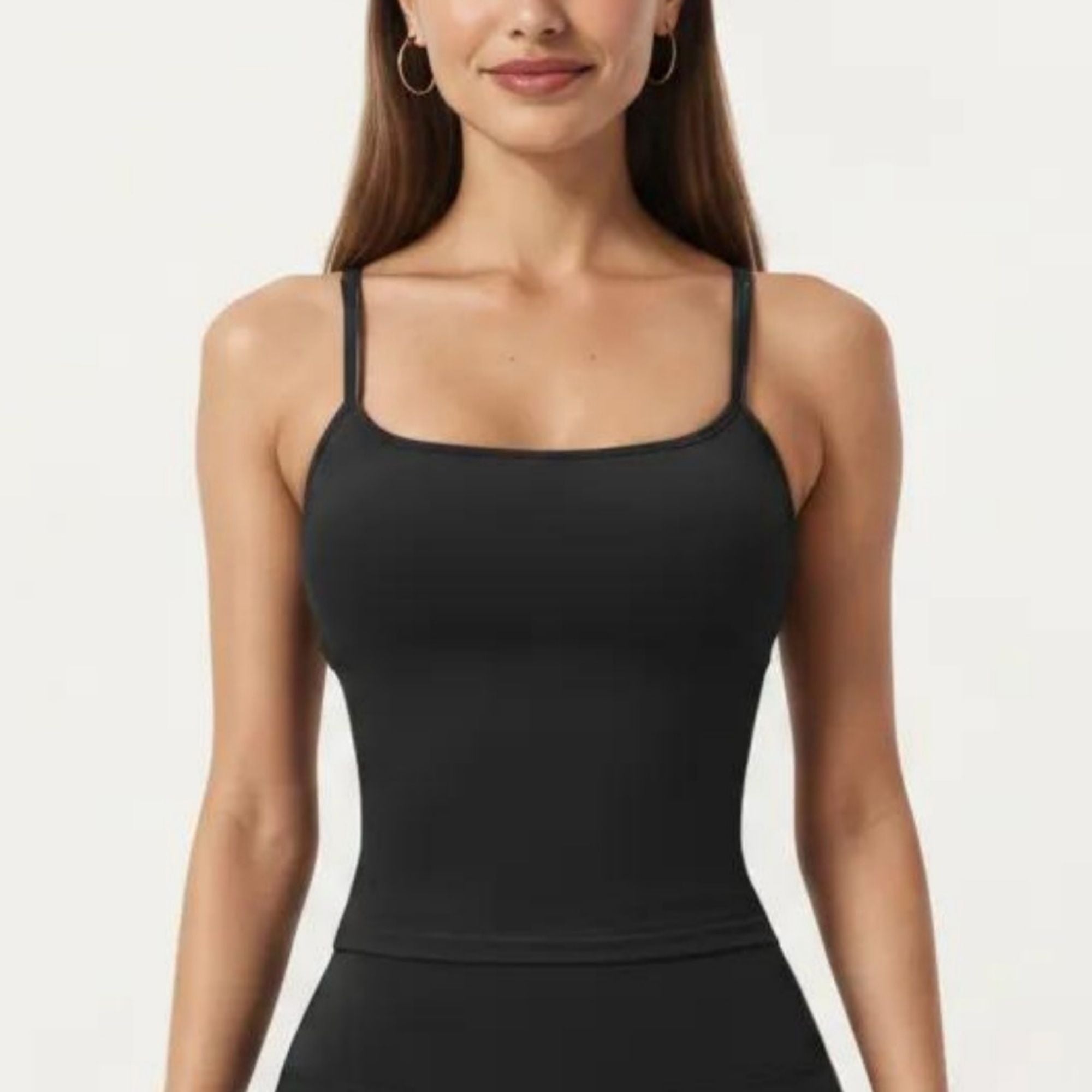 Anna-Kaci Active Women's Spaghetti Strap Active Cami Top with Scoop Neck and Smooth Stretch Fit