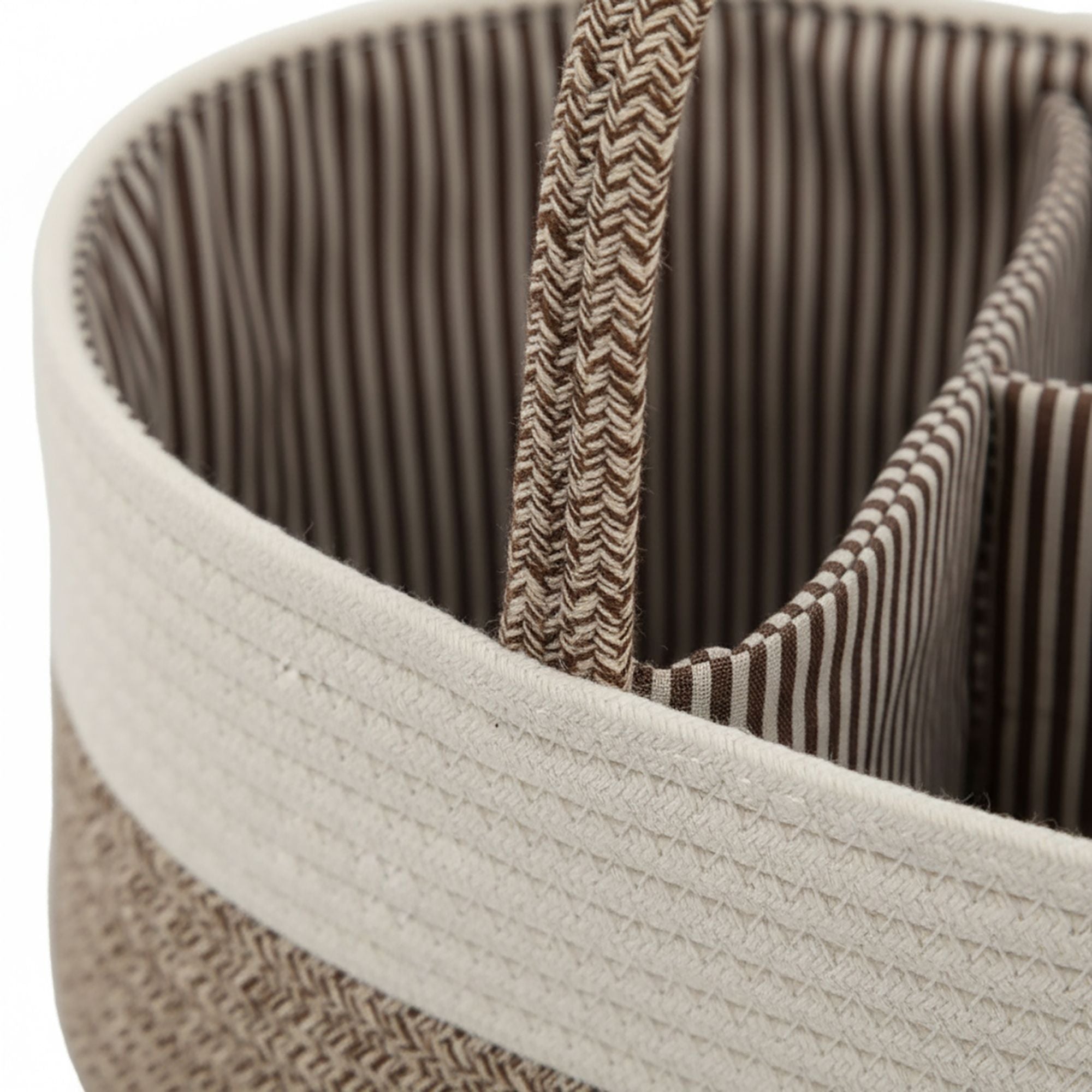 Woven Rope Storage Basket Organizer Bin and Divider Soft Cotton Basket for Closet Shelf Organization