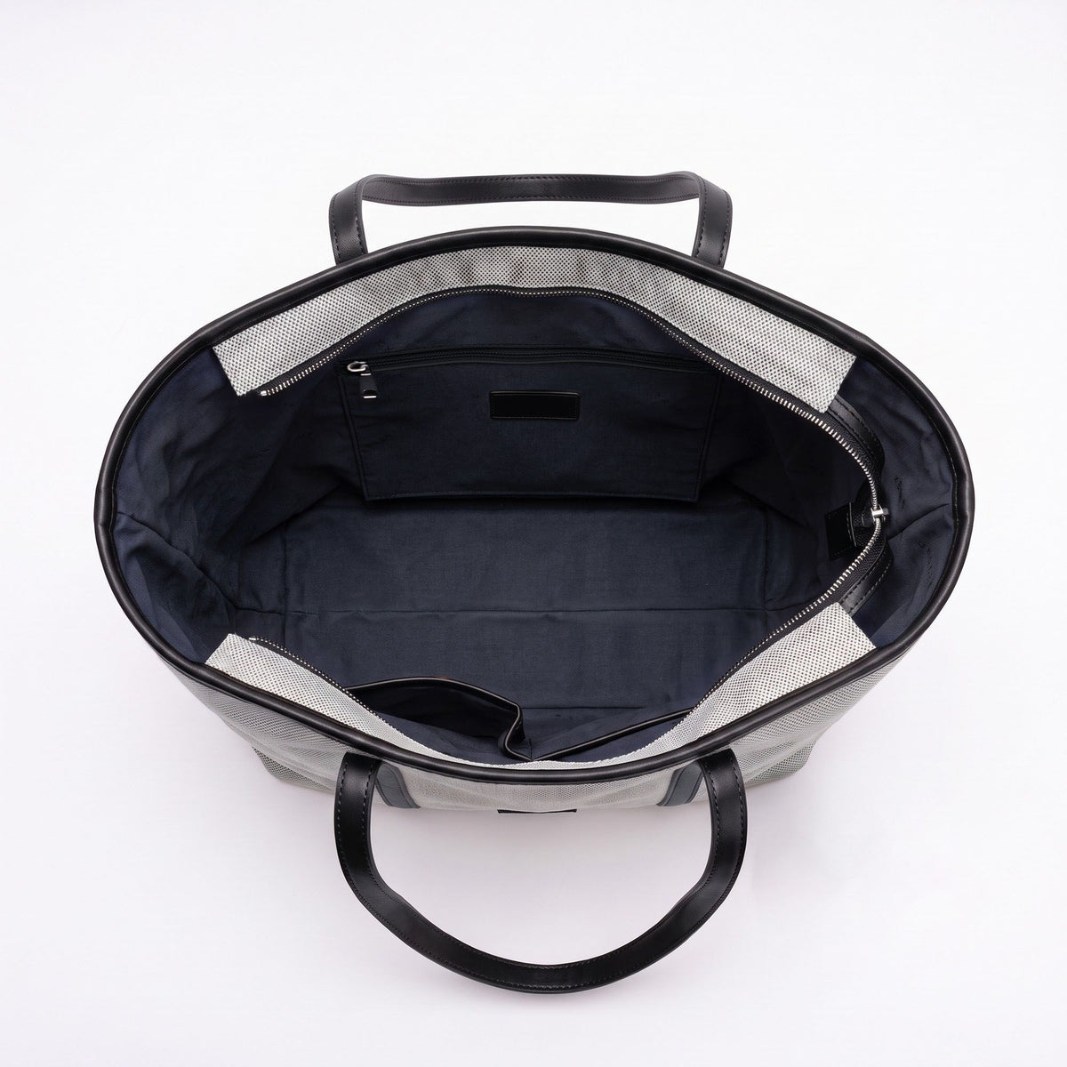 Large Tote Bag with Long Shoulder Straps and Zip Closure