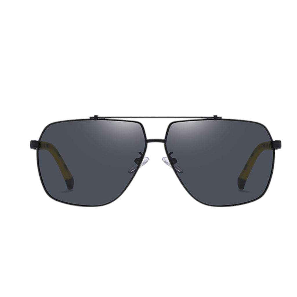 Anna-Kaci Men's Fashion Two Tone Box Polarized Sunglasses UV400 Protection