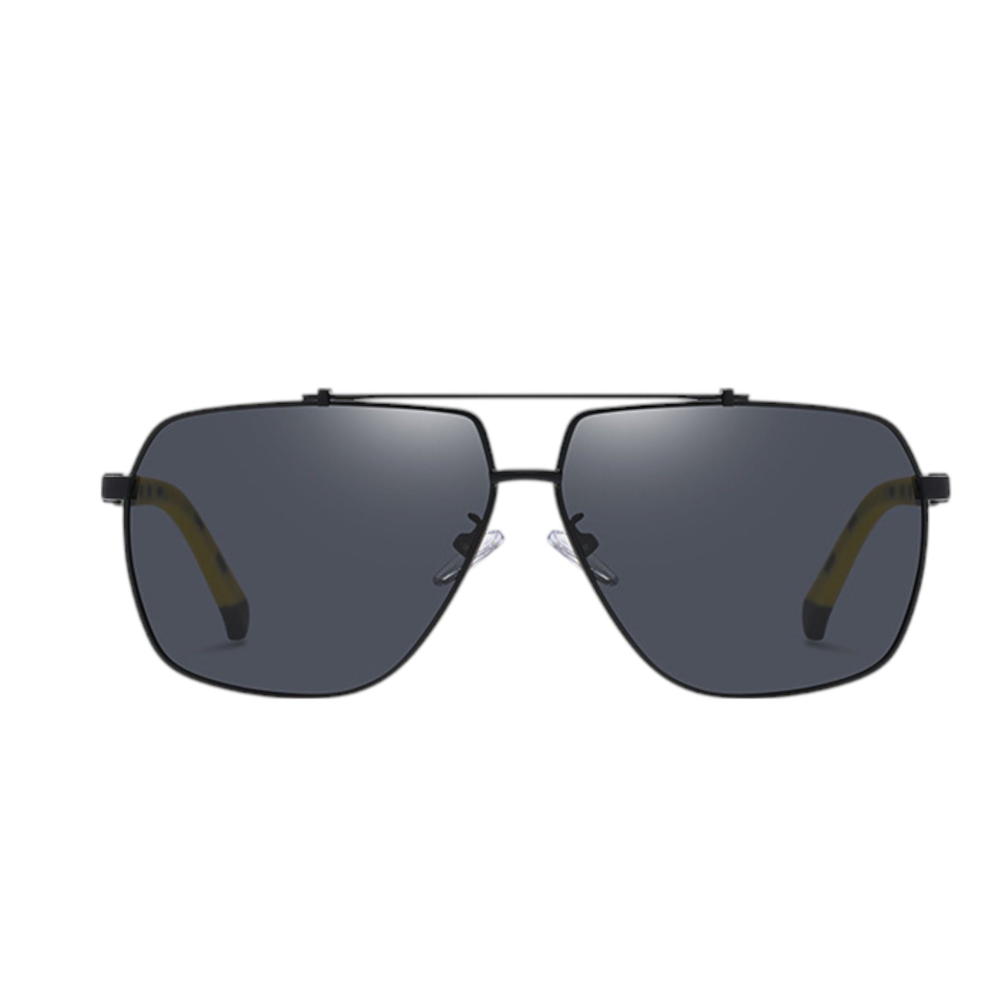 Anna-Kaci Men's Fashion Two Tone Box Polarized Sunglasses UV400 Protection