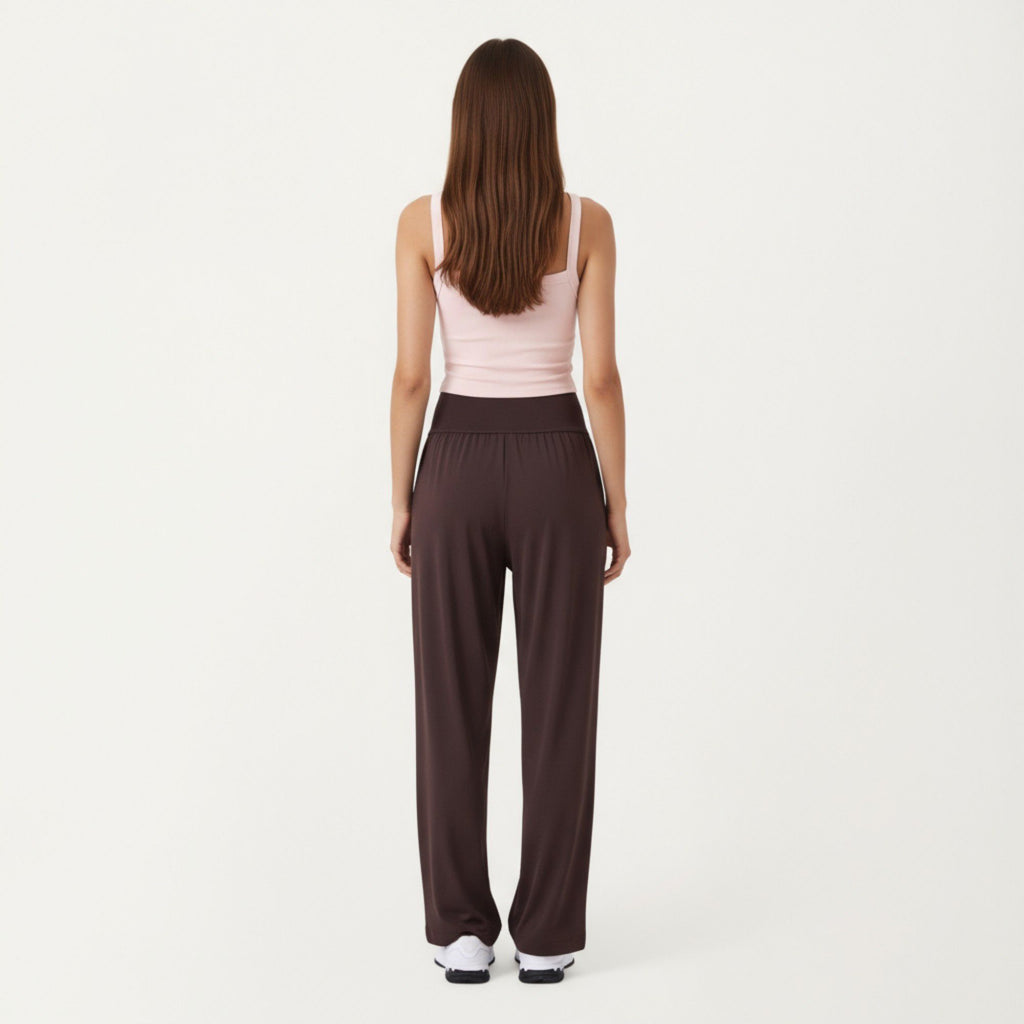 Anna-Kaci Active Women's High Waist Wide Leg Sweatpants with Side Pockets and Smooth Stretch Fabric