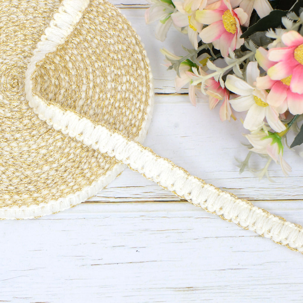 Sewing Braid Trim, 11 Yards 0.6 Inch Twisted Cotton Cord Trim, Handmade DIY Craft Embellishment Costume Garment Decor Accessory
