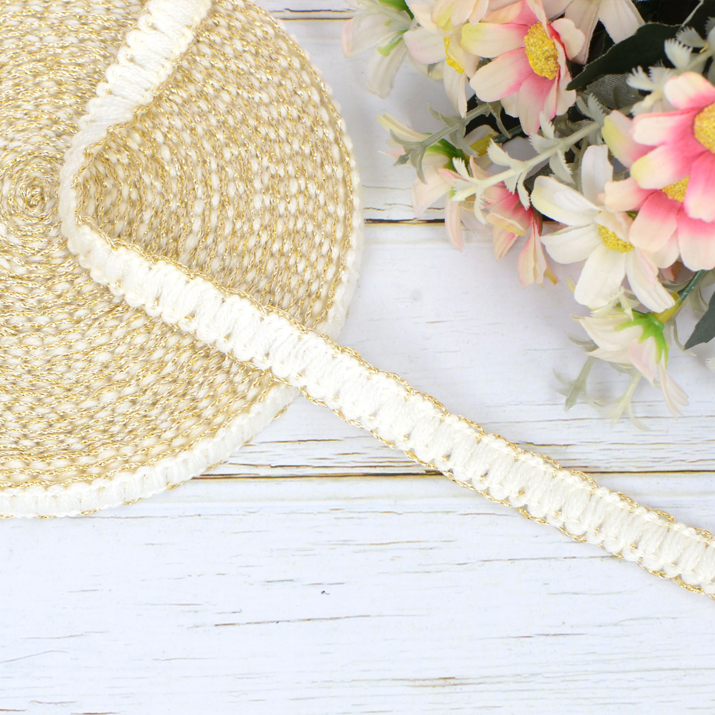 Sewing Braid Trim, 11 Yards 0.6 Inch Twisted Cotton Cord Trim, Handmade DIY Craft Embellishment Costume Garment Decor Accessory