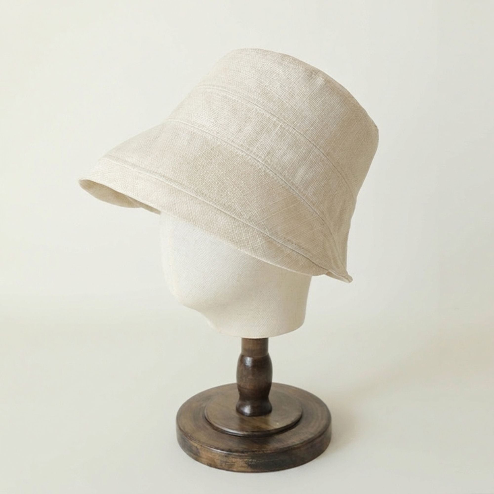 Solid Bucket Hat with Small Brim