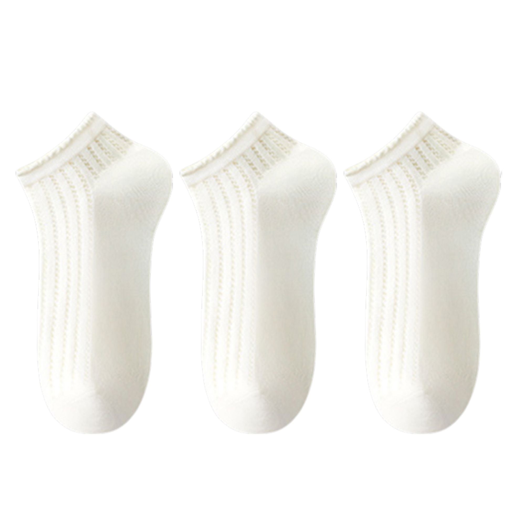 Anna-Kaci Women's 3-Pack Minimalist Knit Ankle Socks Mixed Pattern Design Soft Cotton Low-Cut Style