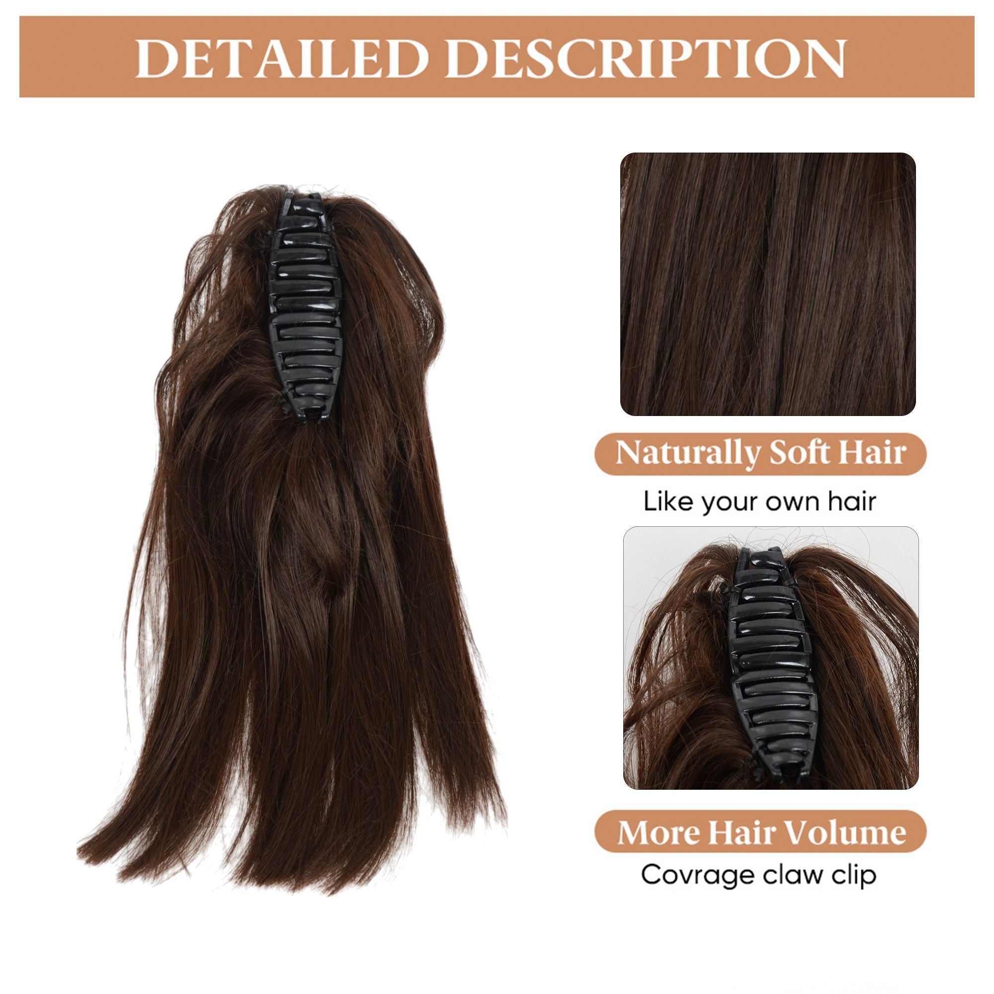 Claw On Ponytail Synthetic Hair Clip In Hair s Hair Piece Ponytail Tail Hair For Women