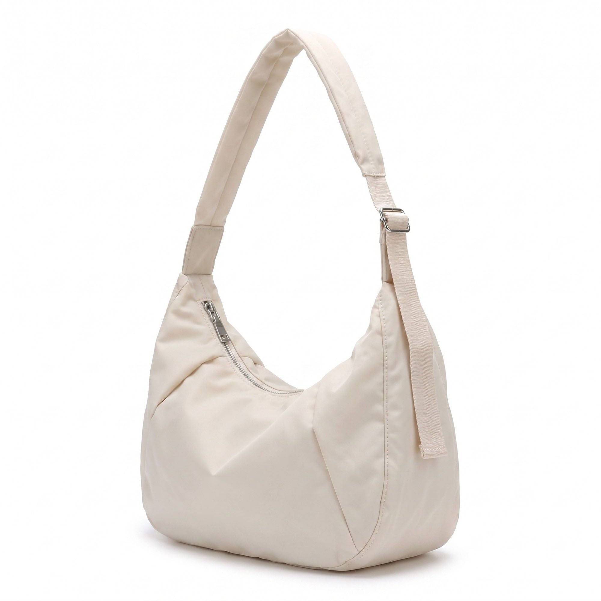 Oversized Crescent Sling Bag with Wide Adjustable Strap and Top Zipper 17.5x10x6.5in