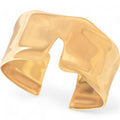 Women's Sculptural Gold Tone Cuff Bracelet Geometric Statement Design
