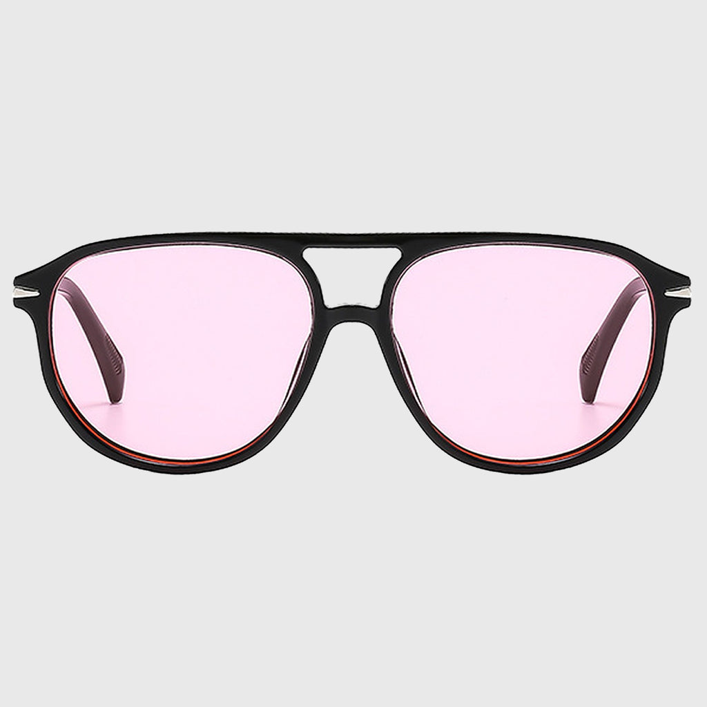 Anna-Kaci Women's Retro-Inspired Double-Bridge Square Sunglasses